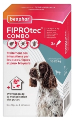 Beaphar Fiprotec Combo Soluzione Spot-on Cani 10-20 kg 3 Pipette da 1,34 ml