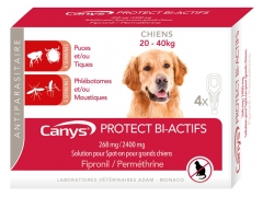 Canys Protect Bi-Actifs Solution pour Spot-on Chiens 20-40 kg 4 Pipettes