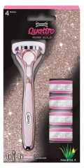 Wilkinson Quattro For Women Rose Gold 1 Razor + 4 Blades