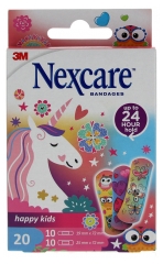 3M Nexcare Happy Kids Pink 20 Plasters