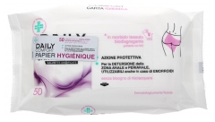 BioGenya Daily Comfort Lingettes Papier Hygiénique 50 Lingettes