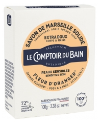Le Comptoir du Bain Savon de Marseille Solide Extra Doux Fleur d'Oranger 100 g
