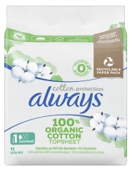 Always Cotton Protection 11 Sanitary Napkins Size 1