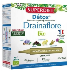 Superdiet Drainaflore Organic Detox 20 Unidoses