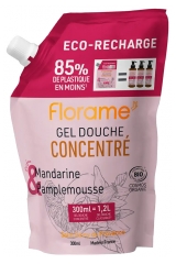 Florame Gel Douche Concentré Mandarine et Pamplemousse Éco-Recharge Bio 300 ml