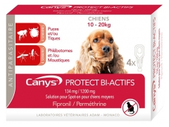 Canys Protect Bi-Actifs Solution pour Spot-on Chiens 10-20 kg 4 Pipettes