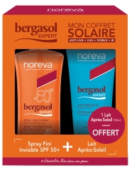 Noreva Bergasol Expert Invisible Finish Spray SPF50+ 125 ml + Latte Doposole Gratis per Viso e Corpo 100 ml