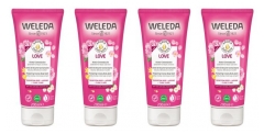 Weleda Love Crème de Douche Harmonisante Lot de 4 x 200 ml