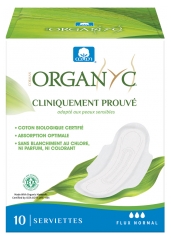 Organyc 10 Sanitary Napkins Normal Flow Organyc 10 Sanitary Napkins Normal Flow