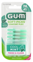GUM Soft-Picks Comfort Flex Cool Mint Medium 40 Unità