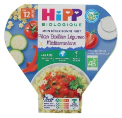 HiPP Mon Dîner Bonne Nuit Pâtes Étoilées Légumes Méditerranéens dès 12 Mois Bio 230 g