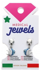Medical Jewels Boucles d'Oreilles Hypoallergéniques Pendentif Poisson Argenté