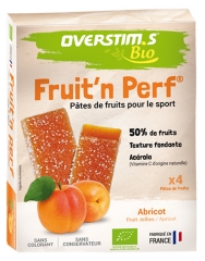 Overstims Fruit\'n Perf Pâtes de Fruits Bio 4 Barres