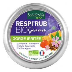 Santarome Respir'Rub Gomme Organiche per Gola Irritata 45 Gomme