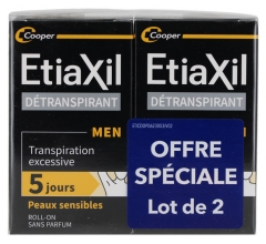 Etiaxil Antiperspirant Men Sensitive Skin Roll-On 2 x 15 ml