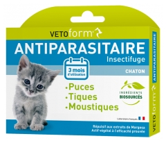 Vetoform Antiparasite Insect Repellent Kitten 3 Pipettes
