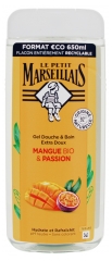 Le Petit Marseillais Gel Douche &amp; Bain Extra Doux Mangue Bio &amp; Passion 650 ml