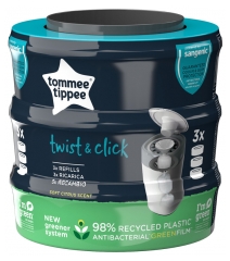 Tommee Tippee Twist & Click Diaper Bin Refill 3 Refills