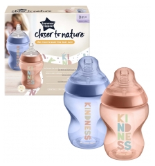 Tommee Tippee Closer to Nature 2 Baby Bottles 260ml 0 Month and +