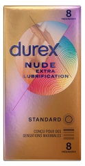 Durex Nude Extra Lubrication 8 Préservatifs 
