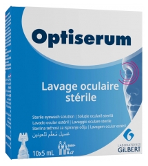 Gilbert Optiserum Lavage Oculaire Stérile 10 Unidoses x 5 ml