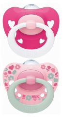NUK Signature 2 Silicone Soothers 18-36 Months