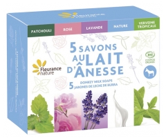 Fleurance Nature 5 Savons au Lait d'Ânesse Bio de 100 g