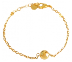 Pharma Bijoux Bracelet Sphère Plaqué Or Hypoallergénique 16/19 cm
