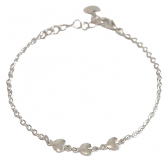 Pharma Bijoux Bracelet 3 Coeurs Hypoallergénique 16/19 cm