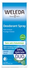 Weleda Déodorant Spray à la Sauge Lot de 2 x 100 ml