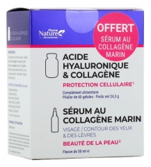 Pharm Nature Duo Acide Hyaluronique &amp; Collagène 60 Gélules + Sérum au Collagène Marin 30 ml Offert