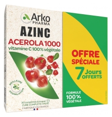 Arkopharma Azinc Acerola 1000 Confezione da 2 x 30 Compresse Masticabili