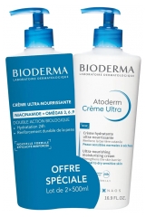 Bioderma Atoderm Crème Ultra Crème Hydratante Ultra-Nourrissante Lot de 2 x 500 ml