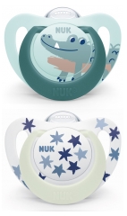 Starlight Day & Night 2 Sucettes Silicone 6-18 Mois Starlight Day & Night 2 Sucettes Silicone 6-18 Mois