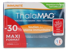 Thalamag Magnésium Marin Fer Vitamine B9 Lot de 2 x 60 Gélules Thalamag Magnésium Marin Fer Vitamine B9 Lot de 2 x 60 Gélules
