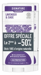Signature Déodorant Stick Naturel Lavande et Sauge Lot de 2 x 75 g Signature Déodorant Stick Naturel Lavande et Sauge Lot de 2 x 75 g