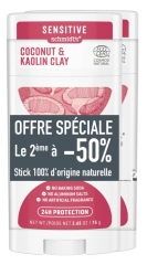 Sensitive Déodorant Stick Naturel Noix de Coco et Argile Kaolin Lot de 2 x 75 g Sensitive Déodorant Stick Naturel Noix de Coco et Argile Kaolin Lot de 2 x 75 g