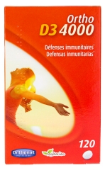 Ortho D3 4000 Défenses Immunitaires 120 Comprimés Ortho D3 4000 Défenses Immunitaires 120 Comprimés