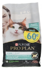 Proplan LiveClear pour Chat Adulte Stérilisé Saumon 1,4 kg Proplan LiveClear pour Chat Adulte Stérilisé Saumon 1,4 kg