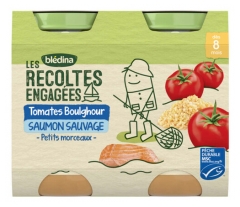 Les Récoltes Bio Petits Tomates Boulghour Saumon Sauvage dès 8 Mois 2 Pots Les Récoltes Bio Petits Tomates Boulghour Saumon Sauvage dès 8 Mois 2 Pots