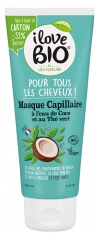 Masque Capillaire Eau de Coco et Thé Vert Bio 200 ml Masque Capillaire Eau de Coco et Thé Vert Bio 200 ml