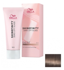 Wella Semi-Permanent Hair Colour 04/07 Bitter Chocolate Shinefinity Wella Semi-Permanent Hair Colour 04/07 Bitter Chocolate Shinefinity
