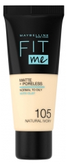 Maybelline New York Fit Me ! Fond de Teint Fluide Matte + Poreless 30 ml Maybelline New York Fit Me ! Fond de Teint Fluide Matte + Poreless 30 ml