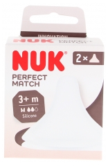 NUK Perfect Match 2 Silicone Teats 3 Months and up NUK Perfect Match 2 Silicone Teats 3 Months and up