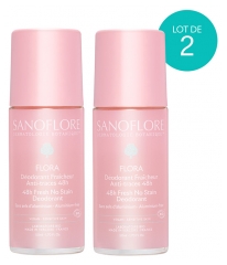 Sanoflore Deodorant Freshness 48H Flora Roll-On Organic Lot of 2 x 50 ml Sanoflore Deodorant Freshness 48H Flora Roll-On Organic Lot of 2 x 50 ml
