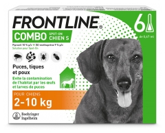Frontline Combo Dog Size S (2-10kg) 6 Pipettes Frontline Combo Dog Size S (2-10kg) 6 Pipettes