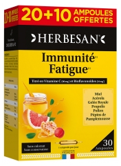 Herbesan Honey Royal Jelly Acerola Pollen Grapefruit Propolis 20 Phials + 10 Free Herbesan Honey Royal Jelly Acerola Pollen Grapefruit Propolis 20 Phials + 10 Free