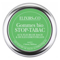 Elixirs & Co Gommes Stop Tabac Goût Citron Mélisse Bio 45 g Elixirs & Co Gommes Stop Tabac Goût Citron Mélisse Bio 45 g