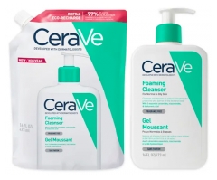 CeraVe Foaming Gel 473 ml + Eco-Refill 473 ml CeraVe Foaming Gel 473 ml + Eco-Refill 473 ml