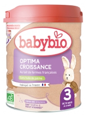Babybio Optima Growth 3 with French Cow Milk from 10 Months to 3 Years Old Organic 800g Babybio Optima Growth 3 with French Cow Milk from 10 Months to 3 Years Old Organic 800g